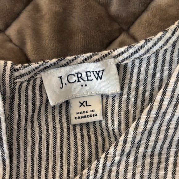 J. Crew Linen Blend Button Back Tank Top - Picture 4 of 5
